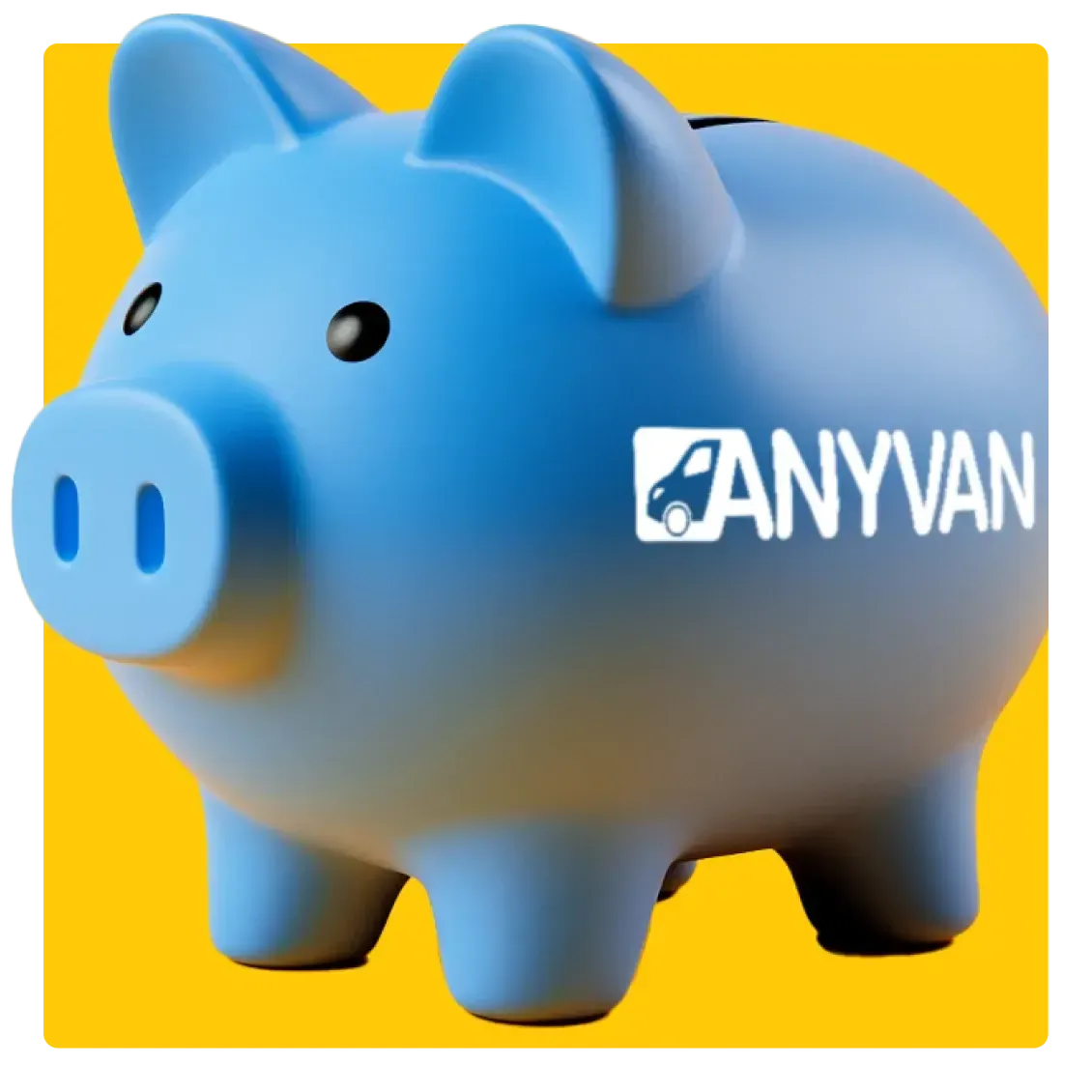 Image of piggybank showing AnyVan offer low cost motorbike transport costs 